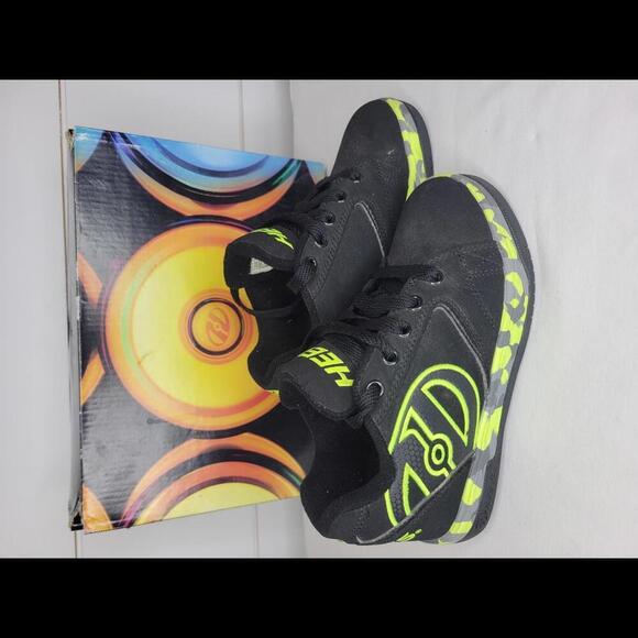 Heelys kids size 1 black & bright yellow Propel 2.0 - Picture 2 of 8